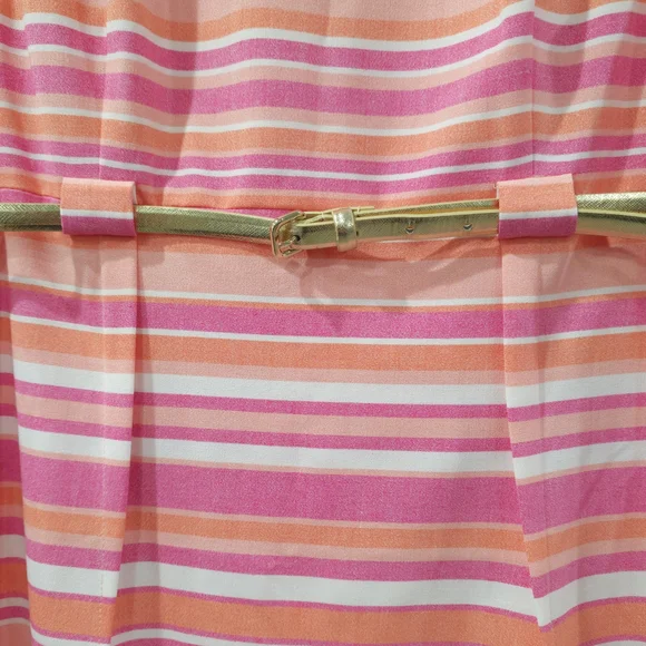 Pink Sheath Midi Dress with Bateau Neckline - Picture 4 of 16